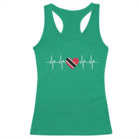 Trinidad And Tobago Heartbeat Trinidadian Flag Racerback Tank Top - Wonder Print Shop