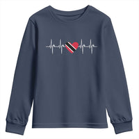 Trinidad And Tobago Heartbeat Trinidadian Flag Youth Sweatshirt - Wonder Print Shop