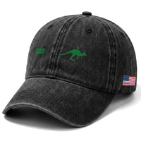Kangaroo Australia Aus Team Aussie Athletic Jersey Style Washed Cotton Baseball Cap