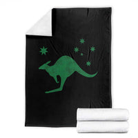 Australia Kangaroo with Federation Star Aussie Roots Throw Blanket