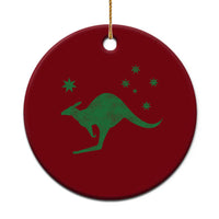 Australia Kangaroo with Federation Star Aussie Roots Ceramic Ornament