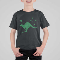 Australia Kangaroo with Federation Star Aussie Roots T Shirt For Kid