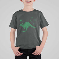 Australia Kangaroo with Federation Star Aussie Roots T Shirt For Kid