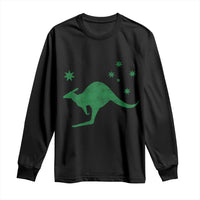Australia Kangaroo with Federation Star Aussie Roots Long Sleeve Shirt