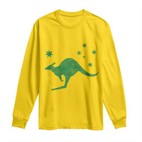 Australia Kangaroo with Federation Star Aussie Roots Long Sleeve Shirt