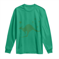 Australia Kangaroo with Federation Star Aussie Roots Long Sleeve Shirt