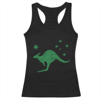 Australia Kangaroo with Federation Star Aussie Roots Racerback Tank Top
