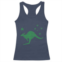 Australia Kangaroo with Federation Star Aussie Roots Racerback Tank Top