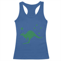 Australia Kangaroo with Federation Star Aussie Roots Racerback Tank Top