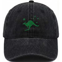 Australia Kangaroo with Federation Star Aussie Roots Washed Cotton Baseball Cap