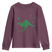 Australia Kangaroo with Federation Star Aussie Roots Youth Sweatshirt