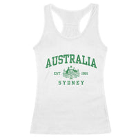 Australia Sydney Est 1901 Racerback Tank Top Commonwealth Vintage Crest