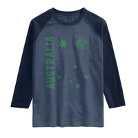Australia Vintage Federation Star Aussie Coat of Arms Raglan Shirt