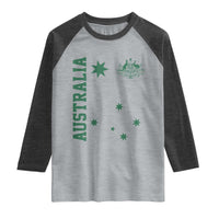 Australia Vintage Federation Star Aussie Coat of Arms Raglan Shirt