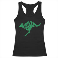 Crikey Australian Kangaroo Oz Slang Australia Racerback Tank Top