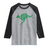 Crikey Australian Kangaroo Oz Slang Australia Raglan Shirt