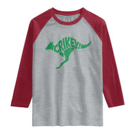 Crikey Australian Kangaroo Oz Slang Australia Raglan Shirt