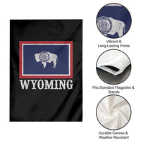 Vintage State of Wyoming Flag Bison Cheyenne Jackson Hole Garden Flag