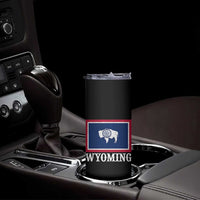Vintage State of Wyoming Flag Bison Cheyenne Jackson Hole Skinny Tumbler
