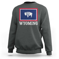 Vintage State of Wyoming Flag Bison Cheyenne Jackson Hole Sweatshirt