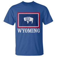 Vintage State of Wyoming Flag Bison Cheyenne Jackson Hole T Shirt