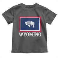 Vintage State of Wyoming Flag Bison Cheyenne Jackson Hole Toddler T Shirt
