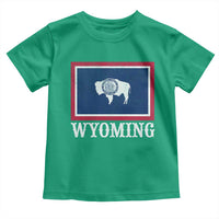 Vintage State of Wyoming Flag Bison Cheyenne Jackson Hole Toddler T Shirt