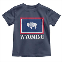 Vintage State of Wyoming Flag Bison Cheyenne Jackson Hole Toddler T Shirt