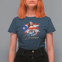 Puerto Rico T Shirt For Women Boricua Hispanic Heritage Month Bomba Dancer - Wonder Print Shop
