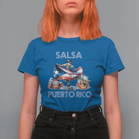 Puerto Rico T Shirt For Women Salsa Dance Puerto Rican Flag Hispanic Heritage Month - Wonder Print Shop
