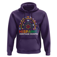 Hispanic Heritage Month Hoodie Hispanic Countries Rainbow Flag Sunflower - Wonder Print Shop