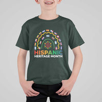 Hispanic Heritage Month T Shirt For Kid Hispanic Countries Rainbow Flag Sunflower - Wonder Print Shop