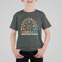 Hispanic Heritage Month T Shirt For Kid Hispanic Countries Rainbow Flag Sunflower - Wonder Print Shop