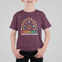 Hispanic Heritage Month T Shirt For Kid Hispanic Countries Rainbow Flag Sunflower - Wonder Print Shop