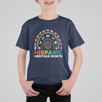 Hispanic Heritage Month T Shirt For Kid Hispanic Countries Rainbow Flag Sunflower - Wonder Print Shop