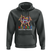 Hispanic Heritage Month Hoodie Latino Countries Flag Heart Puzzle - Wonder Print Shop