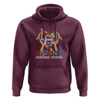 Hispanic Heritage Month Hoodie Latino Countries Flag Heart Puzzle - Wonder Print Shop