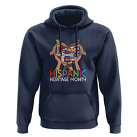 Hispanic Heritage Month Hoodie Latino Countries Flag Heart Puzzle - Wonder Print Shop