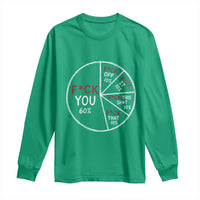 Funny Fck You Pie Chart Long Sleeve Shirt Math Sarcastic Humor