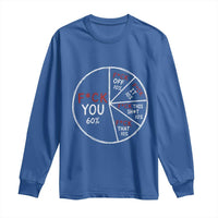 Funny Fck You Pie Chart Long Sleeve Shirt Math Sarcastic Humor