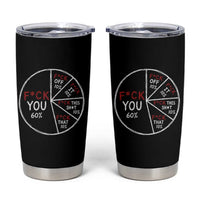 Funny Fck You Pie Chart Tumbler Cup Math Sarcastic Humor