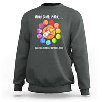 International Dot Day Sweatshirt Make Your Mark See Where It Takes Colorful Dot Rocket - Wonder Print Shop