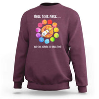 International Dot Day Sweatshirt Make Your Mark See Where It Takes Colorful Dot Rocket - Wonder Print Shop