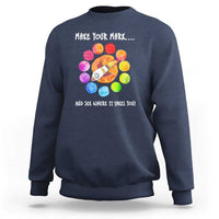 International Dot Day Sweatshirt Make Your Mark See Where It Takes Colorful Dot Rocket - Wonder Print Shop
