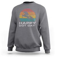 Happy Dot Day Sweatshirt Unicorn Retro Polka Dot Mythical Creatures - Wonder Print Shop