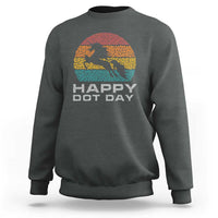 Happy Dot Day Sweatshirt Unicorn Retro Polka Dot Mythical Creatures - Wonder Print Shop