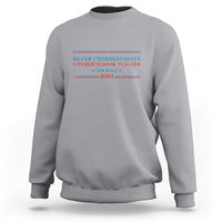 Tim Walz Sweatshirt Never Underestimate A Public School Teacher 2024 Star - Wonder Print Shop