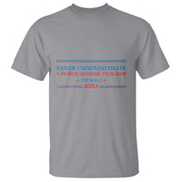 Tim Walz T Shirt Never Underestimate A Public School Teacher 2024 Star - Wonder Print Shop