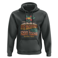 Harris Walz Hoodie Never Underestimate A Public School Teacher Floral Book - Wonder Print Shop