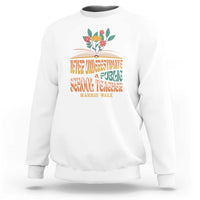 Harris Walz Sweatshirt Never Underestimate A Public School Teacher Floral Book - Wonder Print Shop